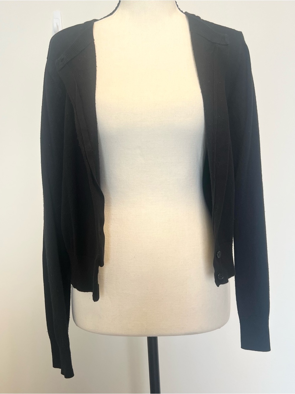 H&M Black Knit Crewneck Cardigan | Workwear